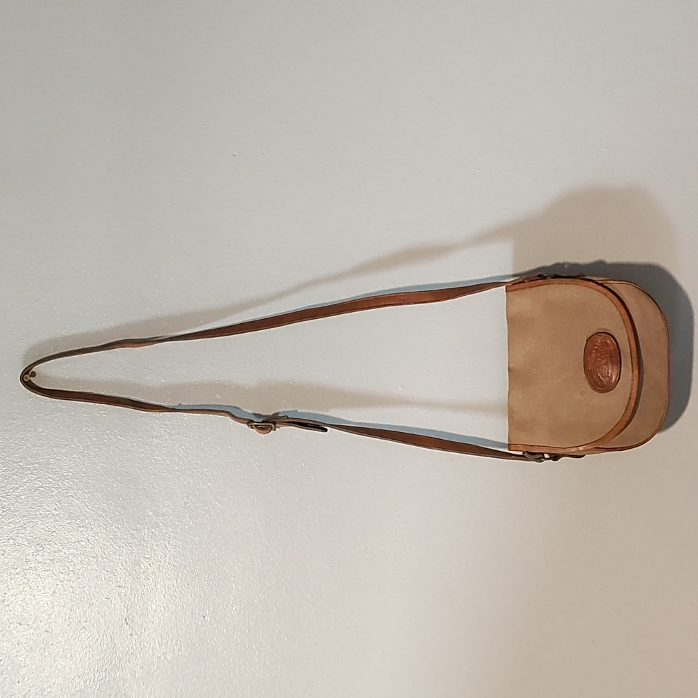 H.H Brown founded 1883 Classic Tan Leather and canvas Crossbody Bag